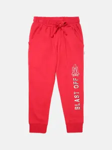 mackly Boys Typography Printed Mid Rise Joggers