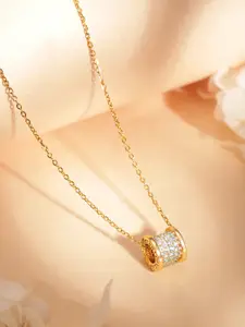 Rubans Voguish 18K Gold-Plated Stone Studded Necklace