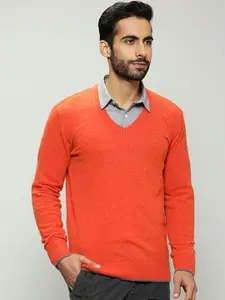 Indian Terrain V Neck Long Sleeves Woollen Pullover Sweater