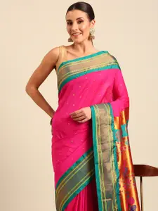 Varkala Silk Sarees Ethnic Motifs Zari Paithani Saree