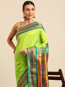 Varkala Silk Sarees Ethnic Motifs Zari Paithani Saree