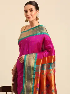 Varkala Silk Sarees Ethnic Motifs Zari Paithani Saree