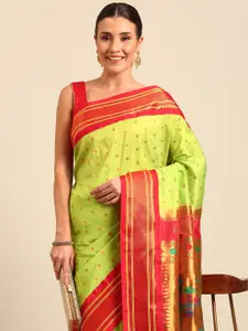 Varkala Silk Sarees Ethnic Motifs Zari Paithani Saree