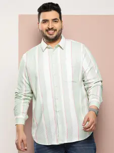 Sztori Men Plus Size Striped Casual Shirt