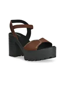 Rocia Open Toe Embellished Platform Heels