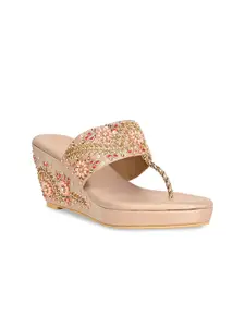 Rocia Embellished Open Toe Wedge Heels