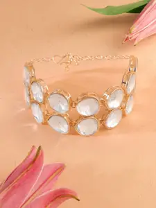 Zaveri Pearls Women Gold-Plated Wraparound Bracelet
