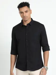 Classic Polo Spread Collar Slim Fit Opaque Casual Shirt