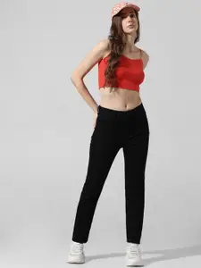 ONLY Women Straight Fit Mid-Rise Stretchable Jeans