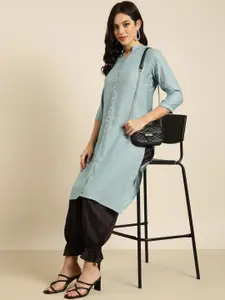 SHOWOFF Mandarin Collar Straight Kurta