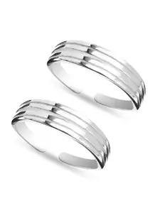 LeCalla Set of 2 Silver Plated Sterling Silver BIS Hallmarked Toe Rings