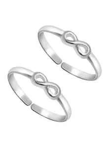 LeCalla Silver Plated 925 Sterling Silver Toe Rings