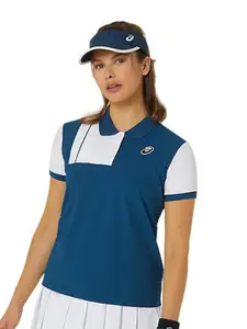 ASICS Colourblocked Polo Collar Short Sleeves Regular Fit Sports T- shirt