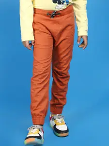 V-Mart Boys Mid Rise Twill Cotton Joggers