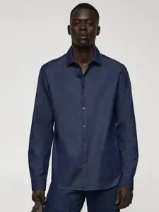 MANGO MAN Pure Cotton Chambray Casual Shirt