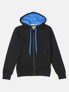 Jockey Boys Super Combed Cotton Printed Hoodie Jacket With Convenient Side Pockets-CB07