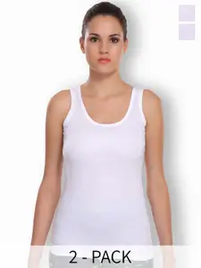 SELFCARE Pack Of 2 Scoop Neck Non-Padded Camisoles
