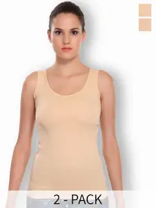 SELFCARE Pack Of 2 Stretchable Non-Padded Camisoles
