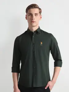 U.S. Polo Assn. Denim Co.  Slim Fit Opaque Casual Shirt