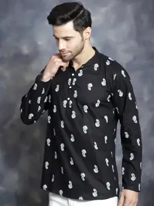 Anouk Paisley Printed Mandarin Collar Short Kurta