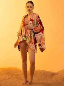 Tizzi Printed Bikini Set with Tragano Short Kaftan