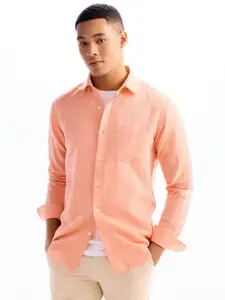 Red Flame Men Opaque Formal Shirt