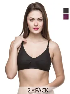 Docare Pack Of 2 Full Coverage Lightly Padded Cotton Minimizer Bra With All Day Comfort