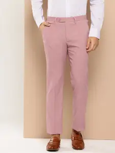 INVICTUS Men Adjustable Waistband Slim Fit Formal Trousers