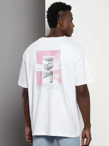 Calvin Klein Jeans Brand Logo Printed Cotton Round Neck Relaxed Fit Applique Casual T-shirt