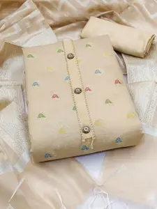 KIMISHA Ethnic Motifs Woven Designed Unstitched Dress Material