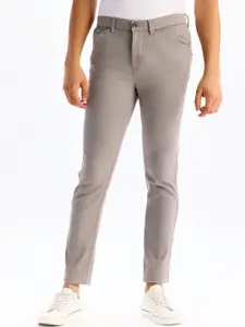 Red Flame Men Skinny Fit Mid-Rise Stretchable Trouser