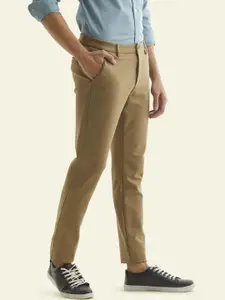 Red Flame Men Slim Fit Stretchable Mid Rise Trousers