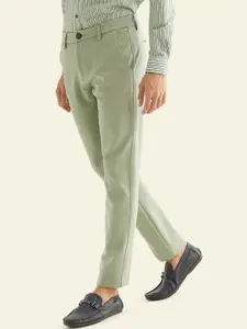 Red Flame Men Slim Fit Mid-Rise Trousers