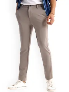 Red Flame Men Slim Fit Mid Rise Stretchable Regular Trousers