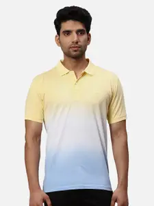 ColorPlus  Dyed Cotton Polo Collar Short Sleeves Regular Fit Raw Edge T-shirt