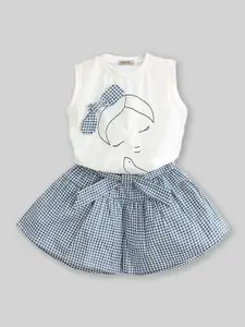 INCLUD Girls Printed Top with Shorts