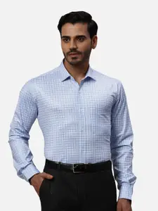 Park Avenue Checked Spread Collar Slim Fit Curved Formal Shirt