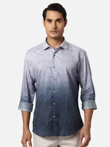 Park Avenue  Abstract Printed Spread Collar Slim Fit Opaque Cotton Casual Shirt