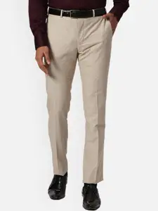 Park Avenue Men Slim Fit Textured Formal Trousers