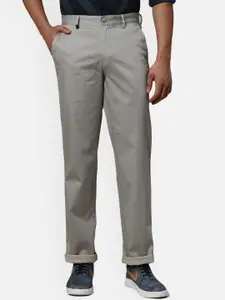 Park Avenue Men Slim Fit Self Design Mid-Rise Formal Trousers