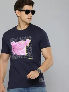 Levis Men Brand Logo Printed Pure Cotton Slim Fit T-shirt
