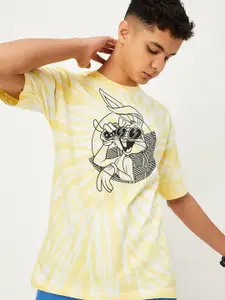 max Boys Tie & Dye Printed Cotton T-shirt