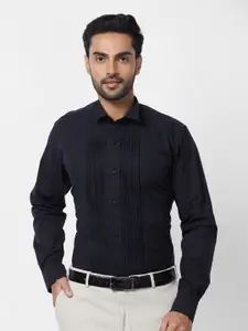 Raymond Striped Pleats Cutaway Collar Contemporary-Fit Cotton Formal Shirt