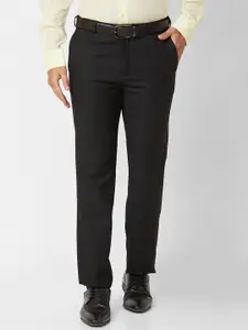 Raymond Men Self-Design Contemporary-Fit Trousers