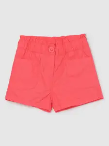 max Girls Mid Rise Pure Cotton Shorts