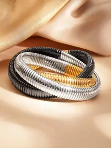 Rubans Voguish Women Rhodium-Plated Multistrand Bracelet