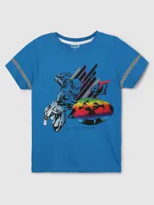 max Boys Captain America Graphic Printed Cotton T-shirt