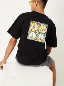 max Boys Garfield Graphic Printed Cotton T-shirt