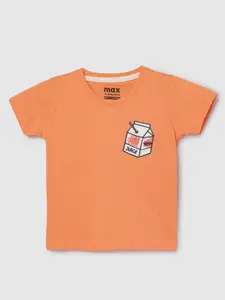 max Boys Round Neck Cotton T-shirt