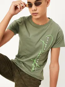 max Boys Typography Printed Cotton T-shirt